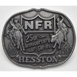 Hesston 1983 NFR National Finals Rodeo 25th Anniversary 1st Edition Belt Buckle.